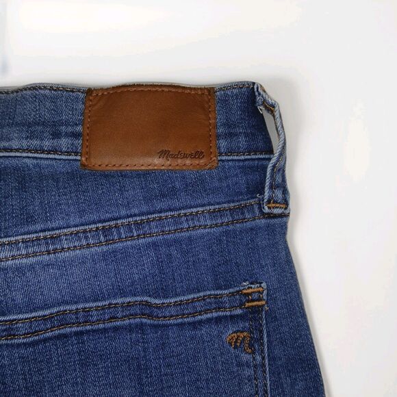 Madewell Jeans Road Tripper Size 28T Straight Leg Exposed Zipper Dark Blue - Picture 2 of 14